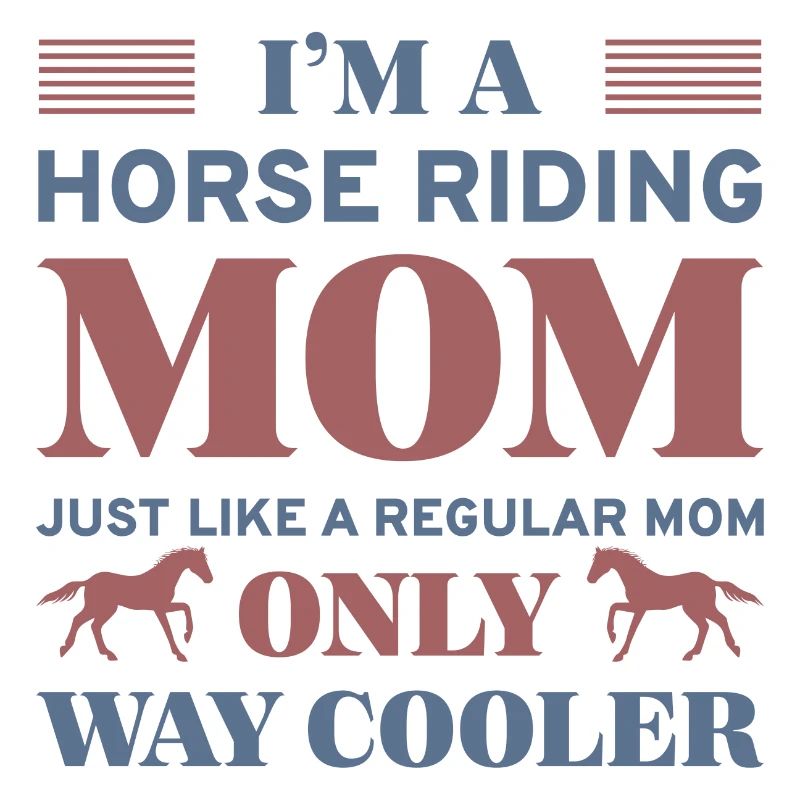 Ich bin eine reitende Mutter