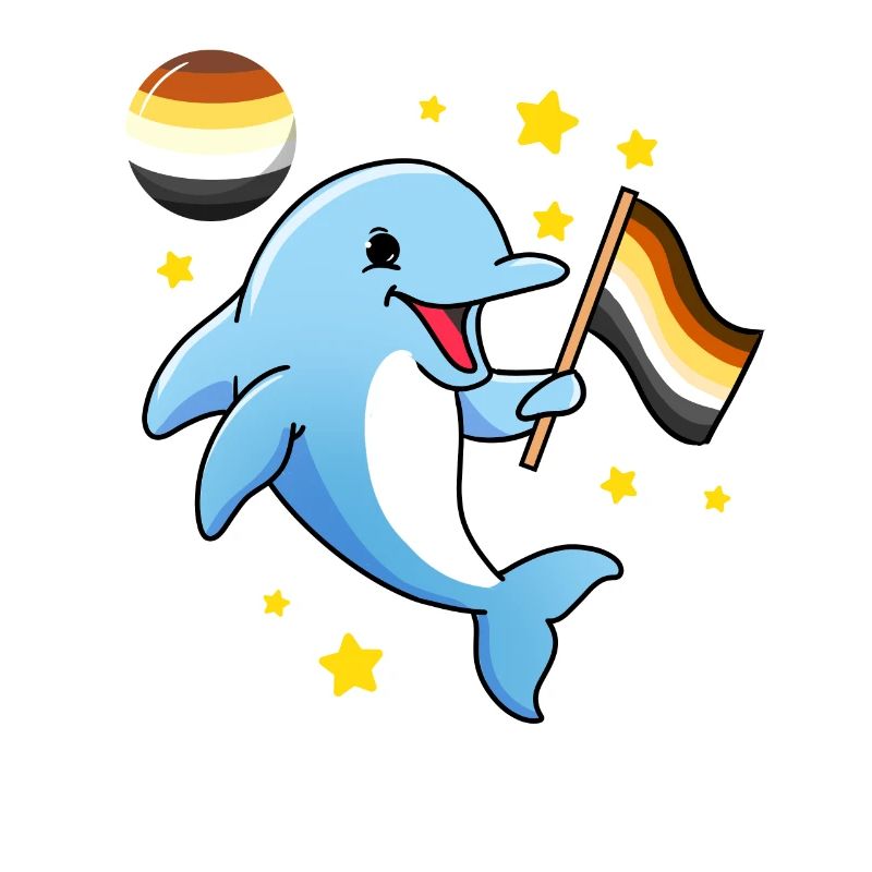 Dolphin in Space Gay Bear Pride