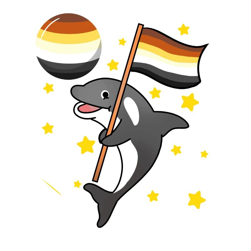 Orca in Space Gay Bear Pride