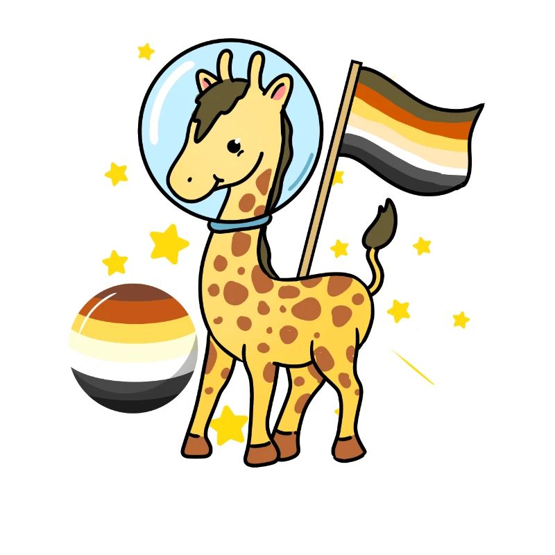 Giraffe Astronaut Gay Bear Pride