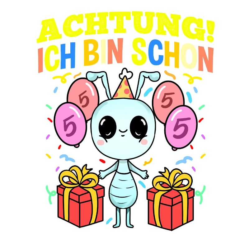 Achtung Ich Bin Schon 5 Geburtstag Fehler