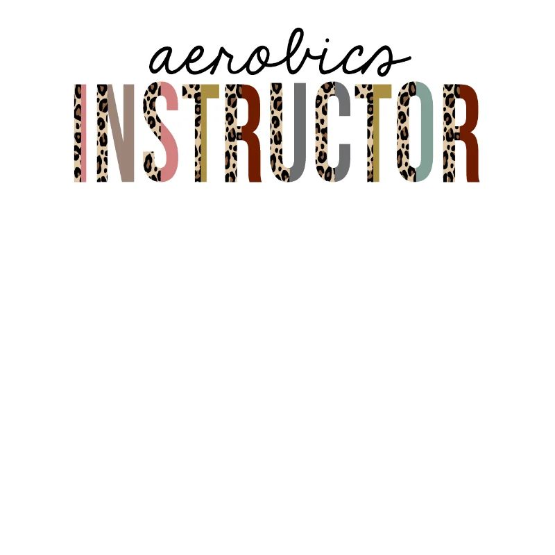 Instructeur d'aérobic imprimé léopard drôle
