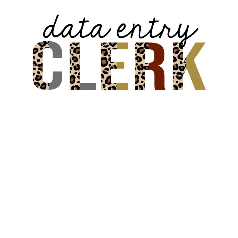 Data Entry Clerk Leopard Print Funny
