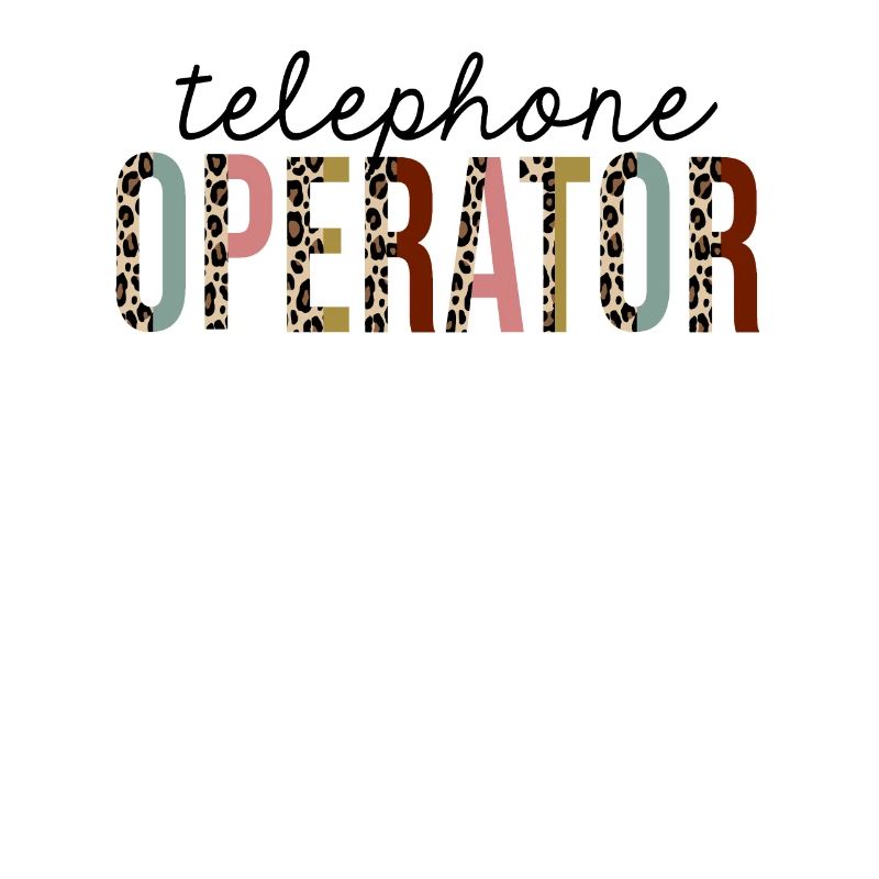 Telephone Operator Leopard Print Funny