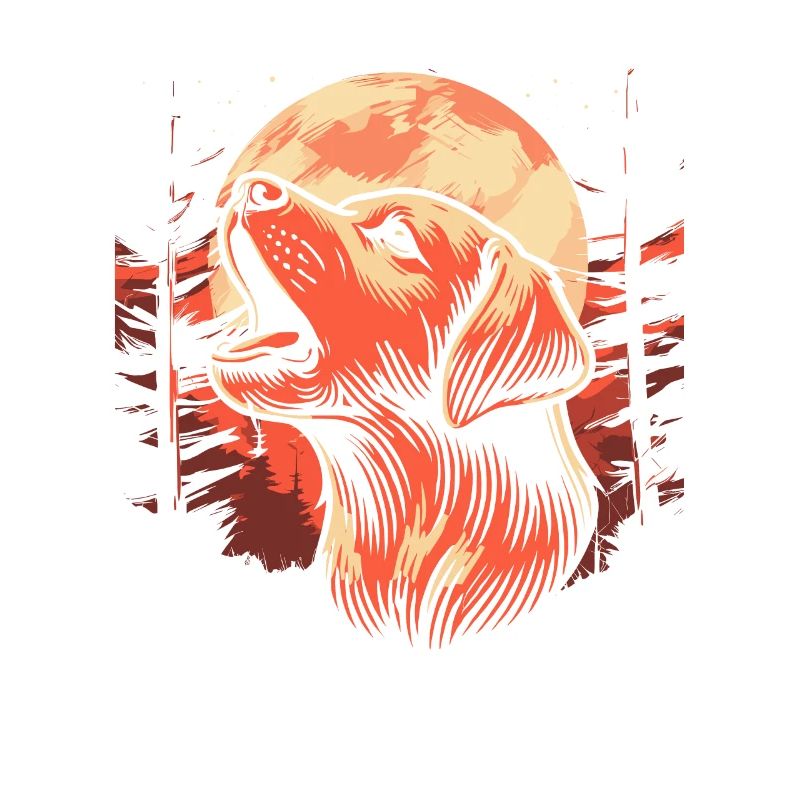 Labrador Moon Howling