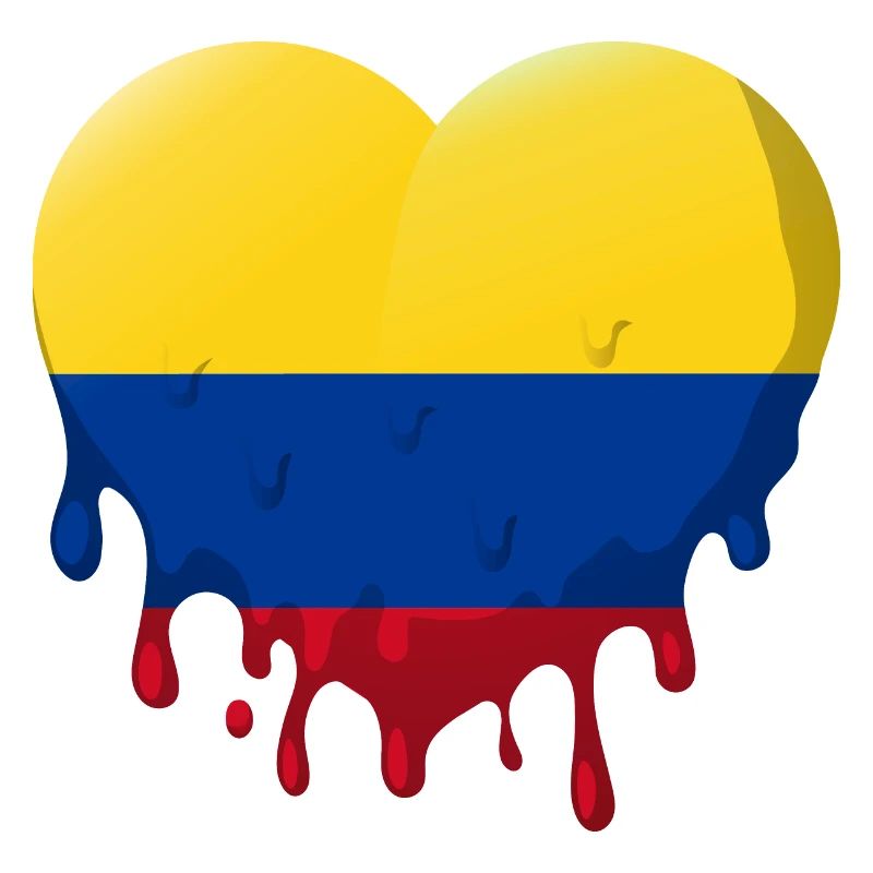 Drapeau Colombie Cœur Drapeau colombien