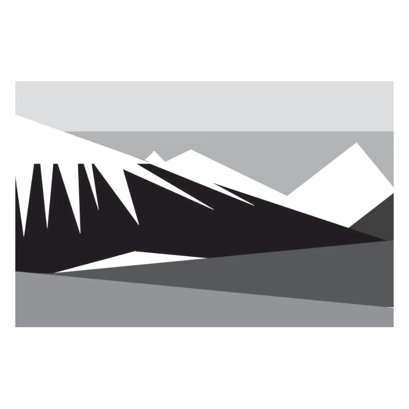 Geometic mountain silhouette