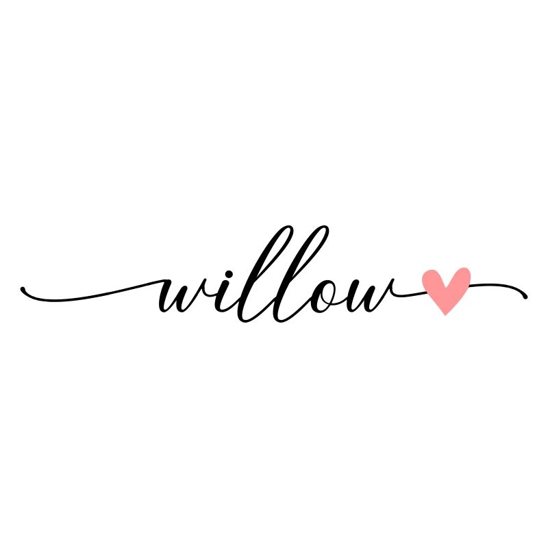 Willow Surname First name Calligraphy Script