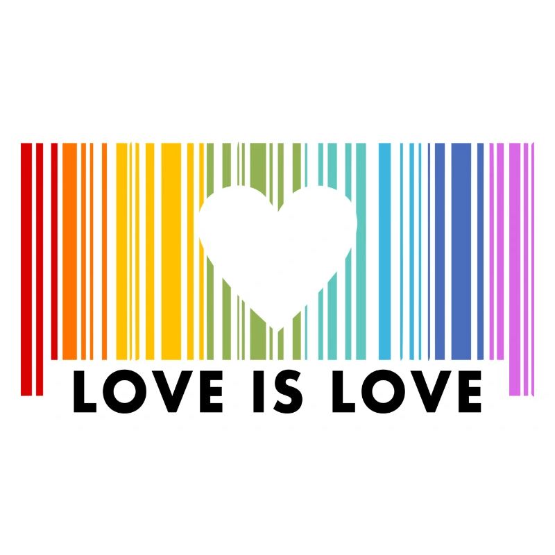 Liebe ist Liebe Regenbogen Barcode