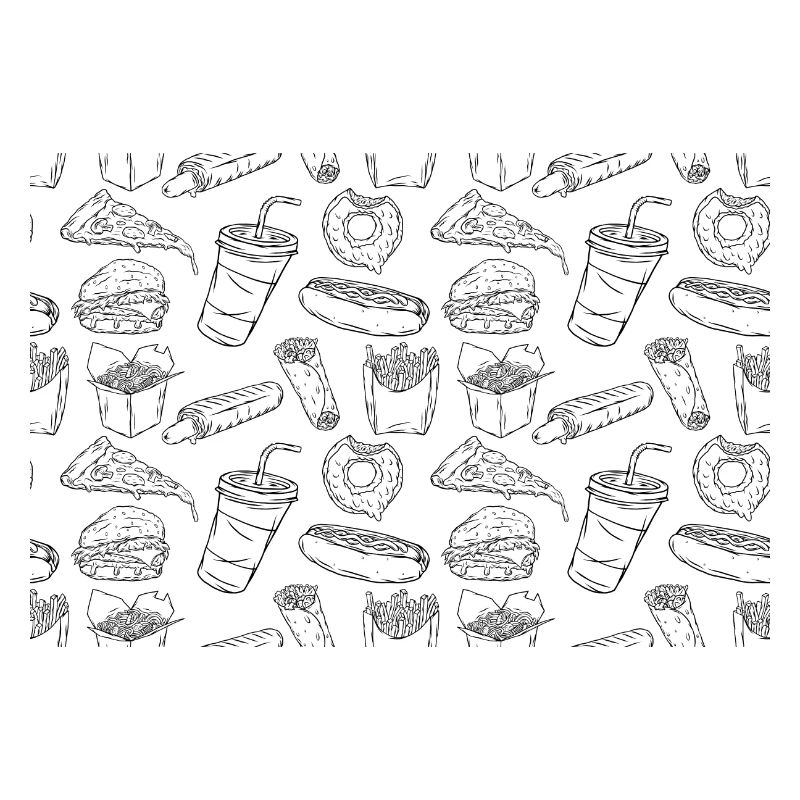 Fast Food Pattern Outline