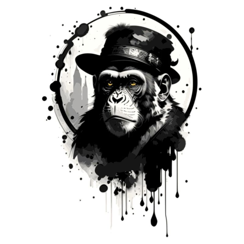 Monkey with hat