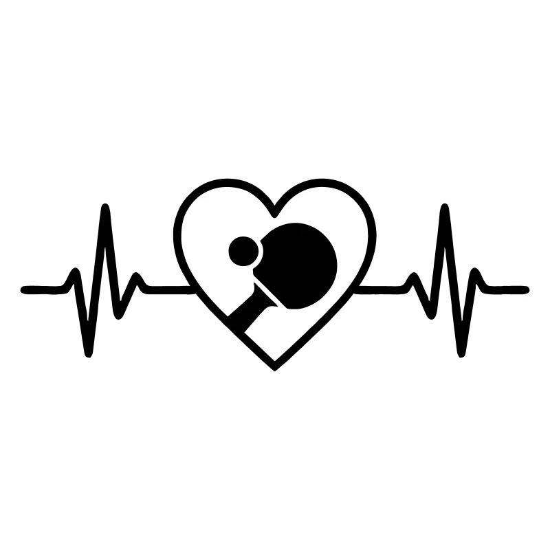 Table tennis heart on the racket