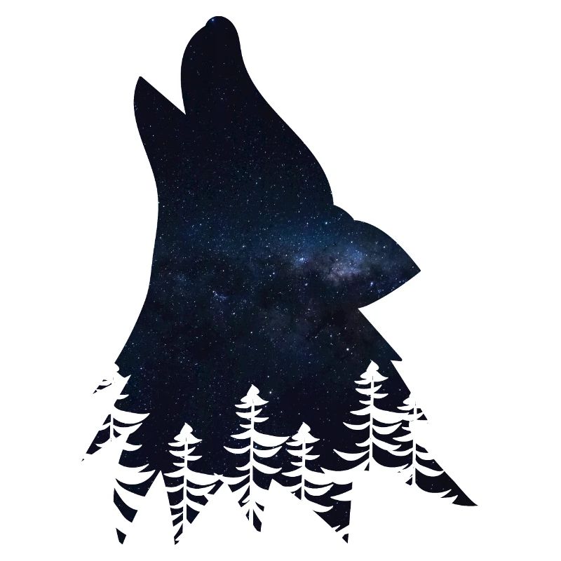 Silhouette de loup