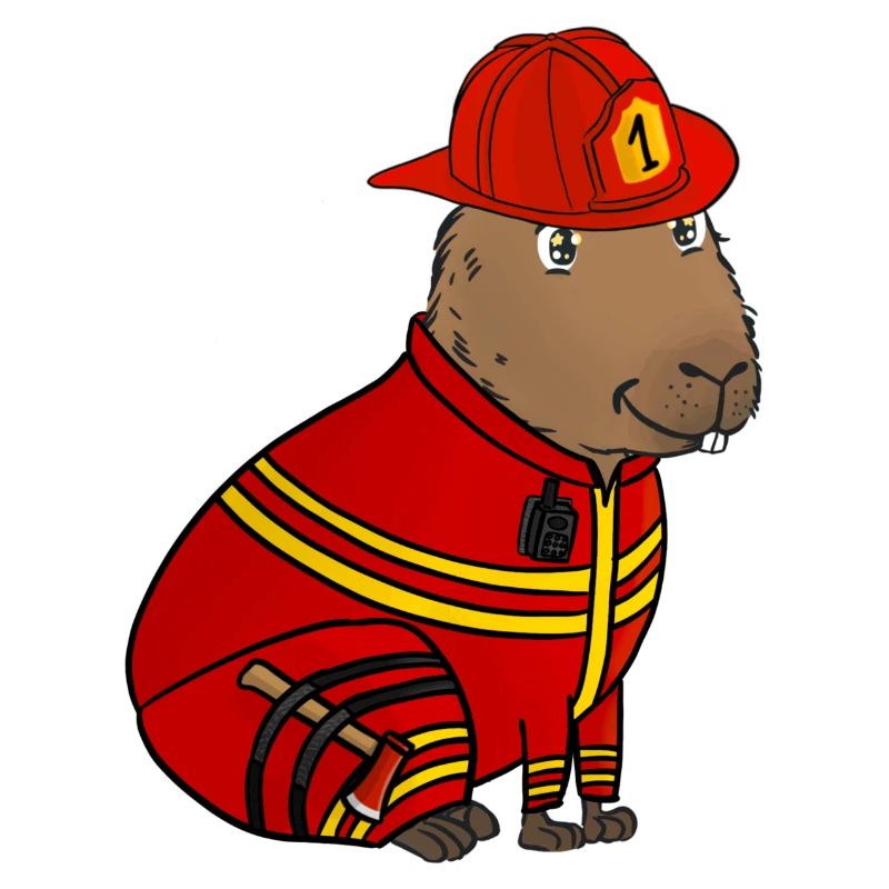 Capybara Firefighter