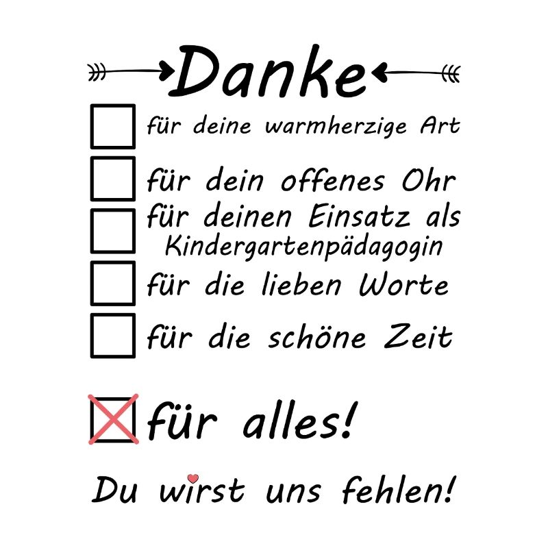 Abschiedsgeschenk Kindergartenpädagogin Abschied