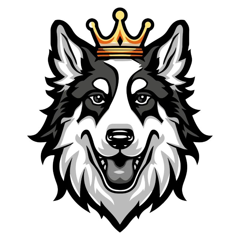 Border Collie Hund Kopf Krone