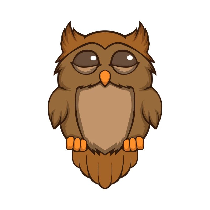 Süße Eule - Schlafende Eule - Eulen