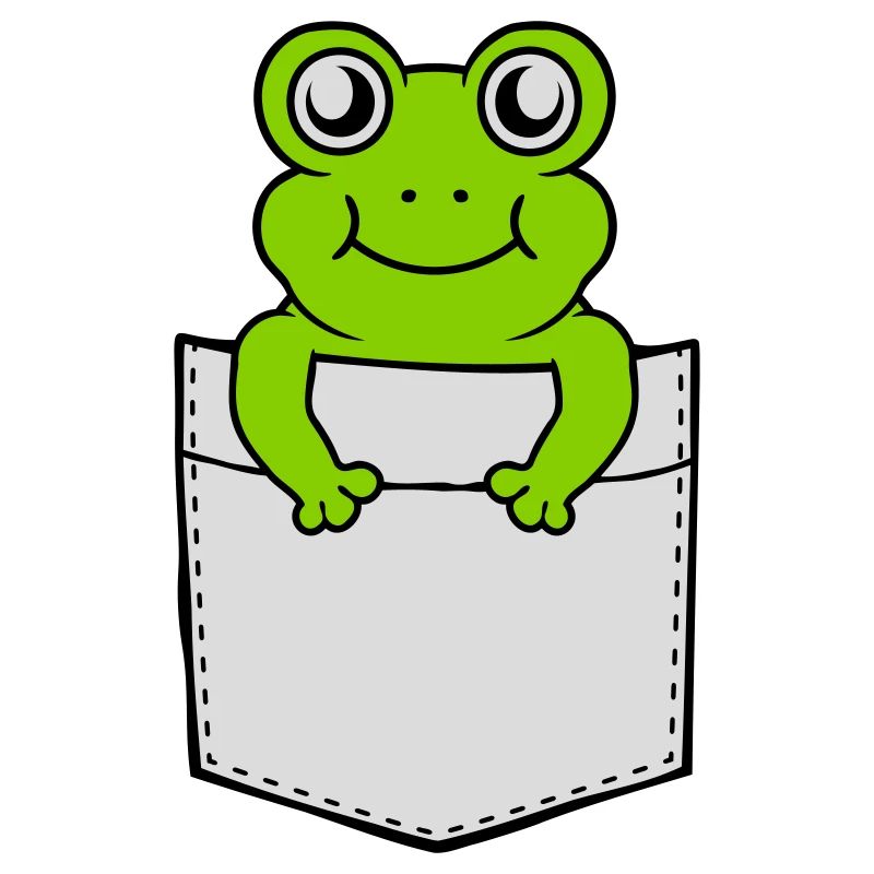Brusttasche kleiner süßer Frosch