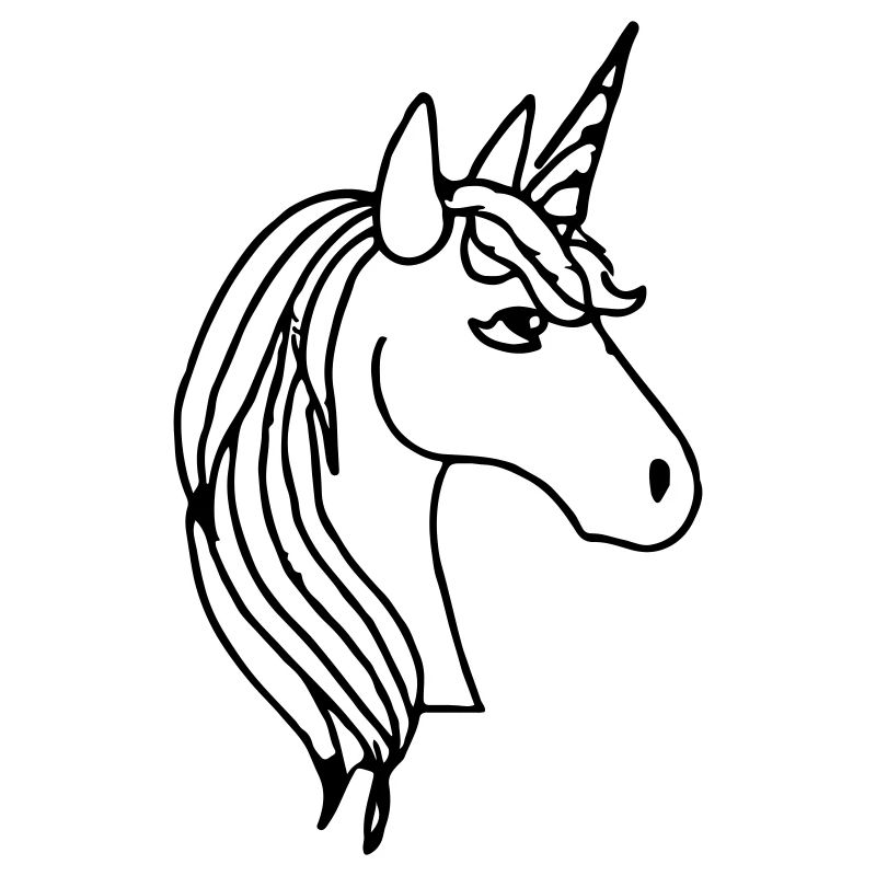 Einhorn Illustration Line Art Geschenkidee