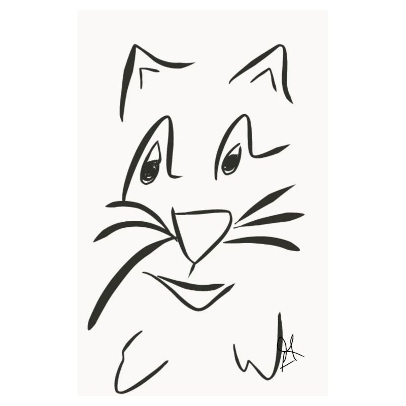 Conception de visage de chat mignon