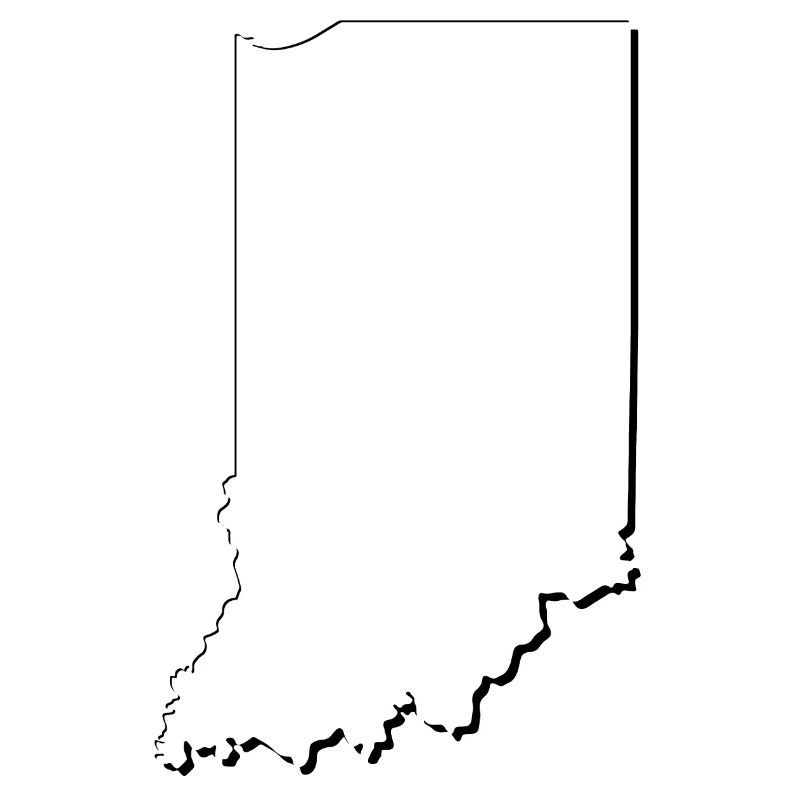 Indiana State map as an outline