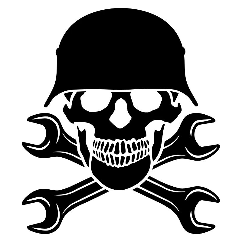 CRÂNE CASQUE DE GUERRE CLÉ OUTIL LOGO
