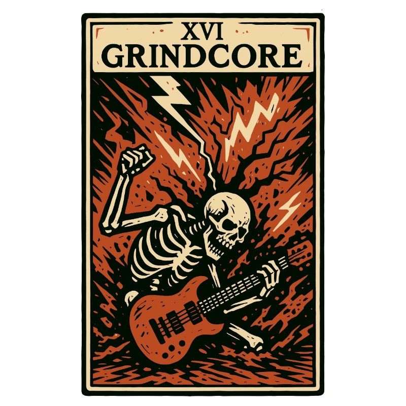 Carte de tarot Grindcore – Explosive Skeleton Shred