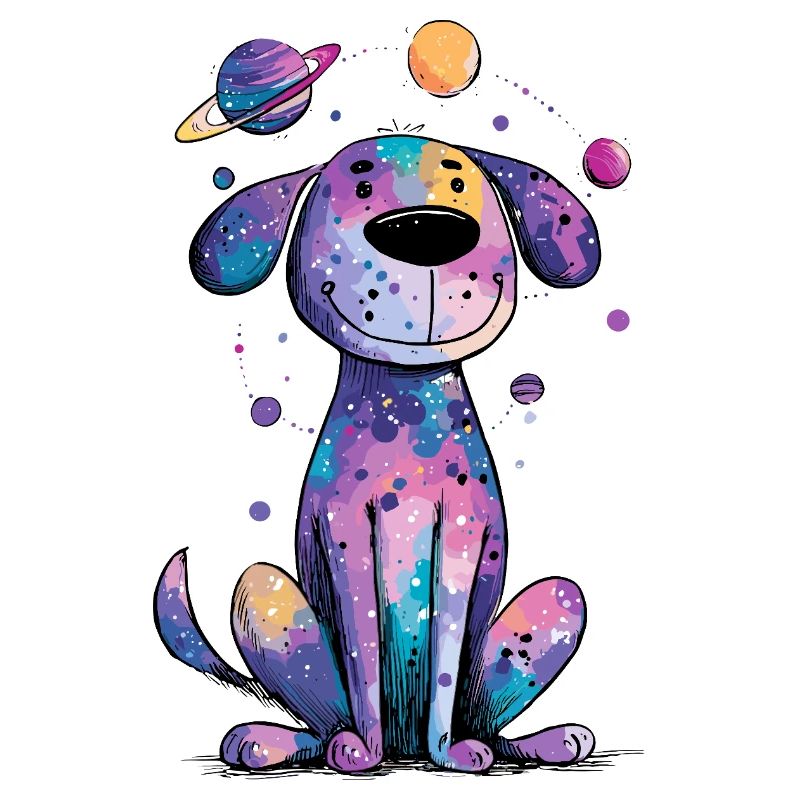 Chiot galactique dans l’espace