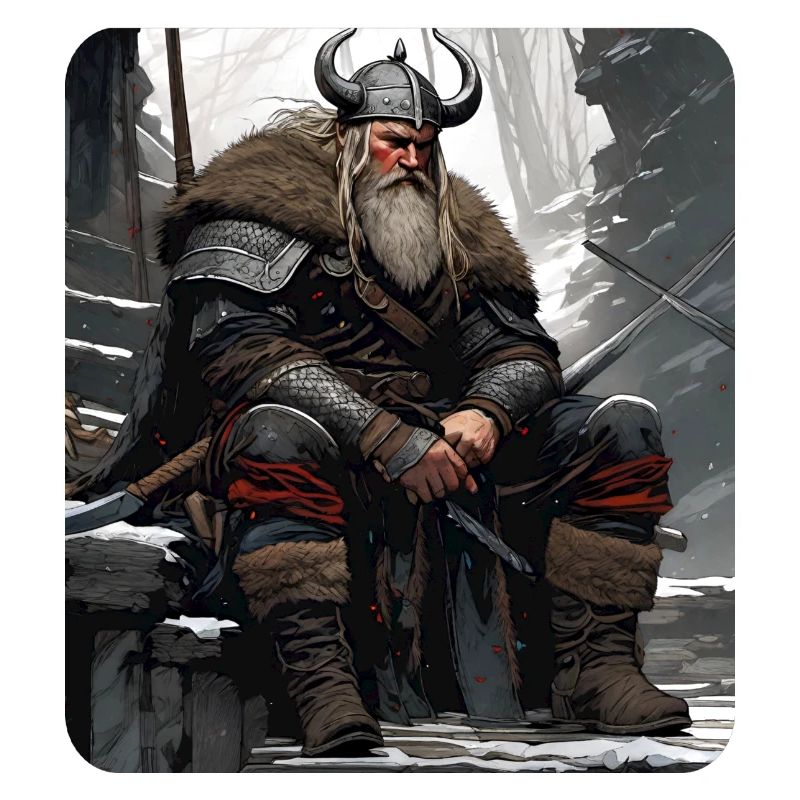 Stolzer Wikinger Krieger Germane