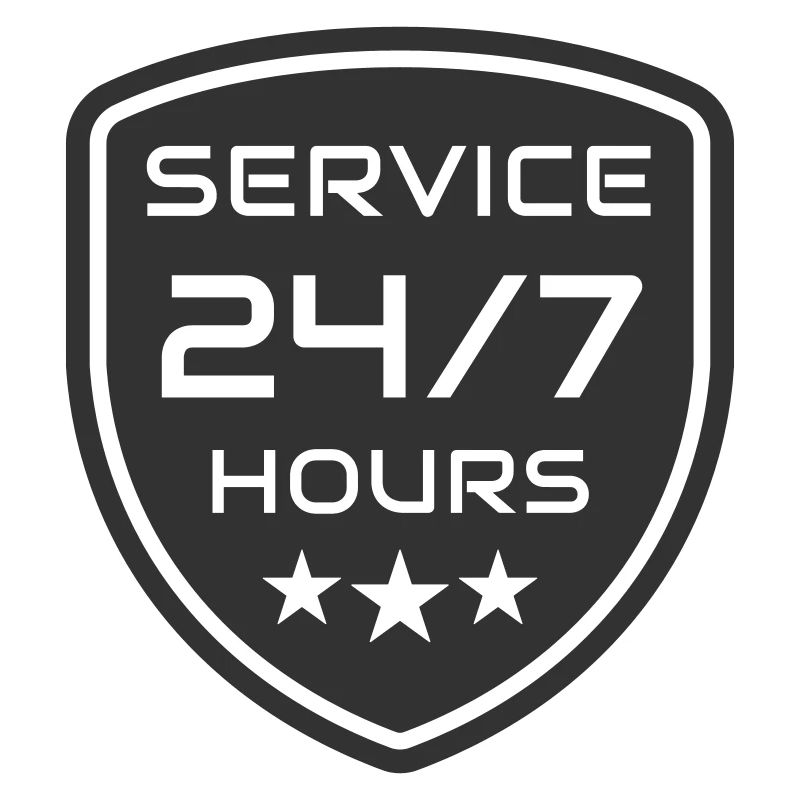 24/7 Service logo symbol shield