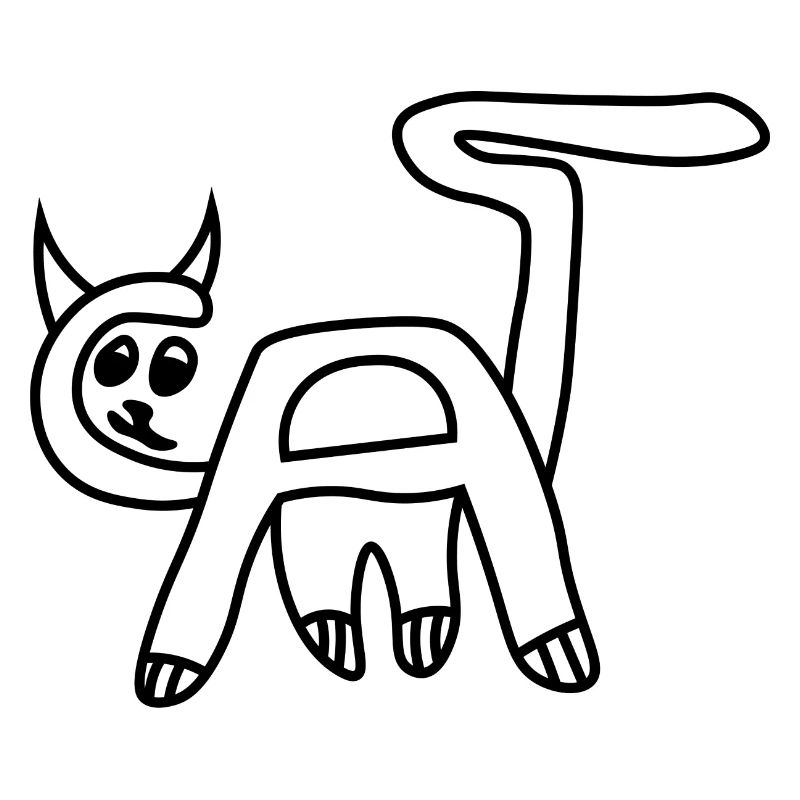 Katze Cat Buchstaben Tier