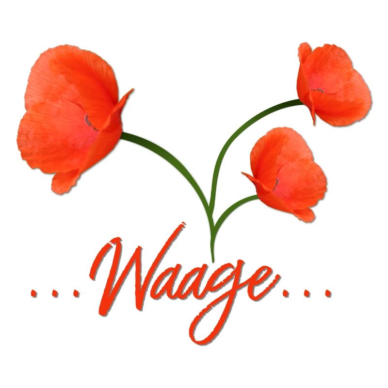 Waage Sternzeichen Waage Libra Mohn Klatschmohn