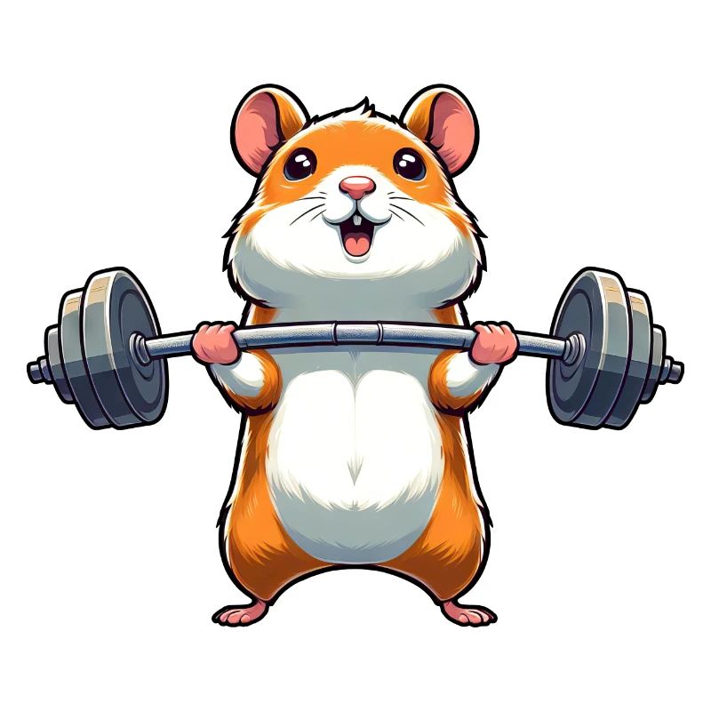 Hamster Power-Training: Hantelheben im