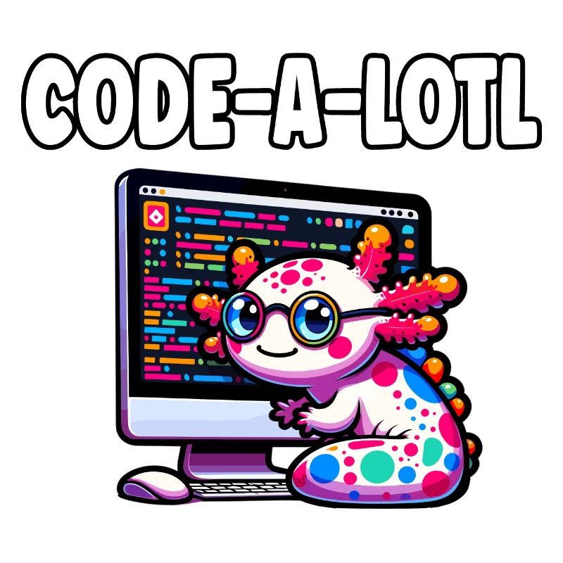 Cadeau de programmation drôle d’axolotl codage