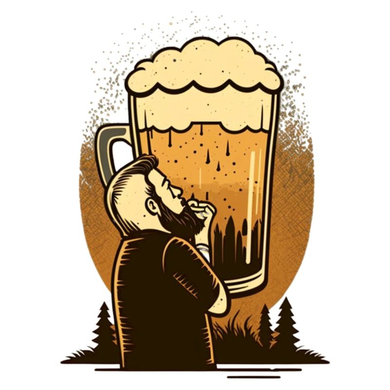 bier träumer in der natur