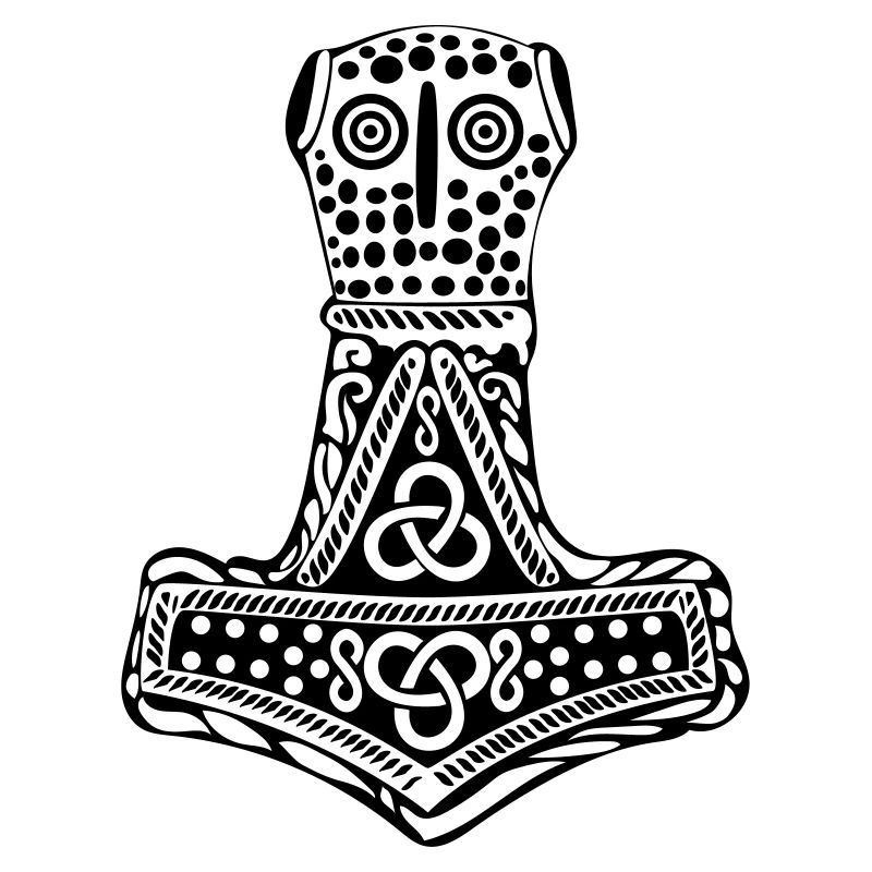 Thor Hammer Mjöllnir Mjǫllnir Malmer Blitz Dorn