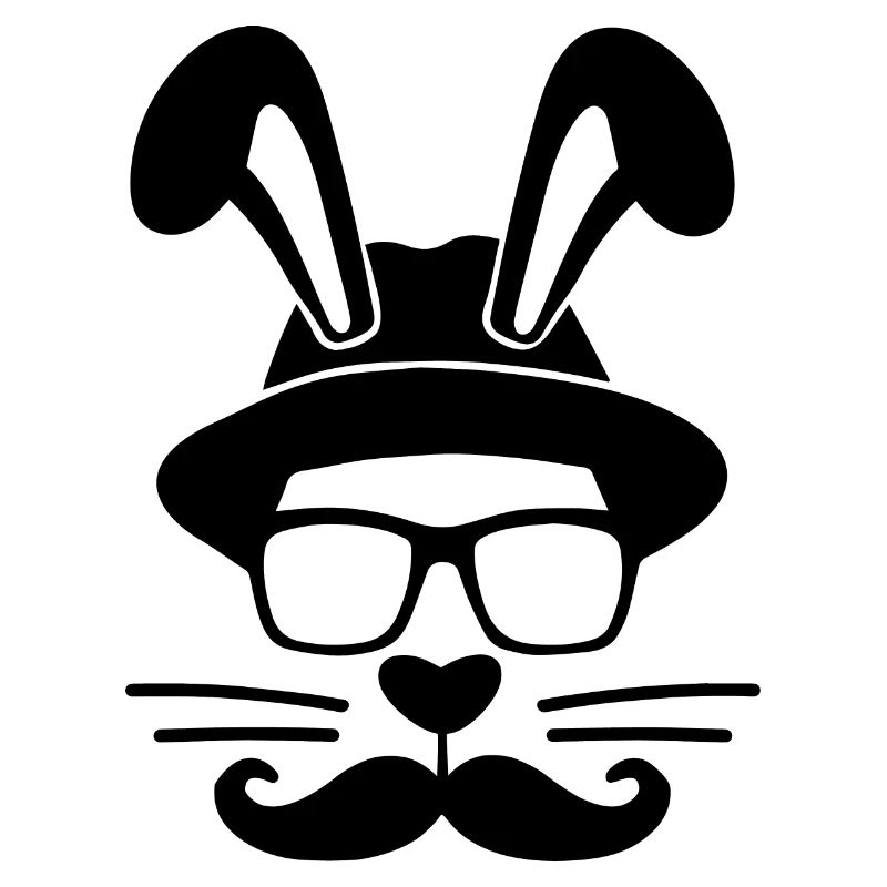 Hipster Easter Joyeuses Pâques Lapin lapin