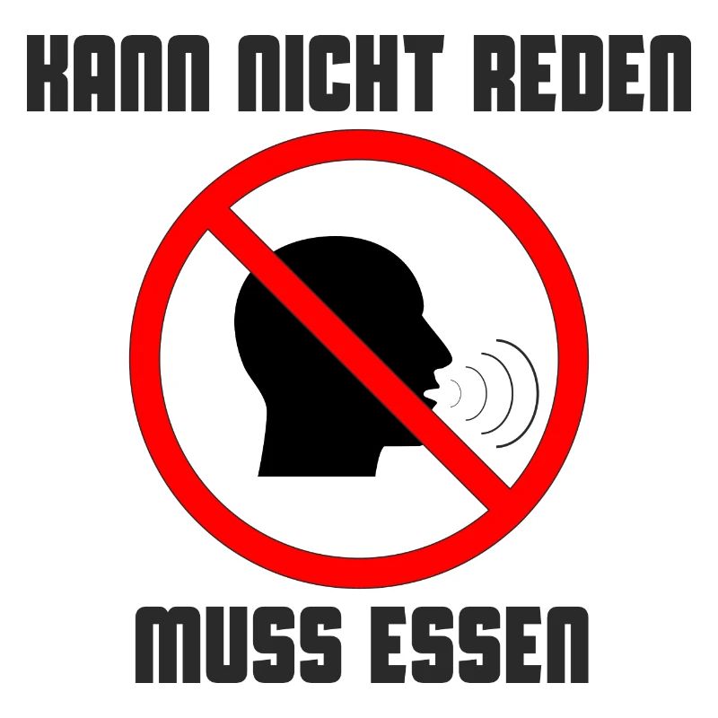 Impossible de parler, doit manger. noir