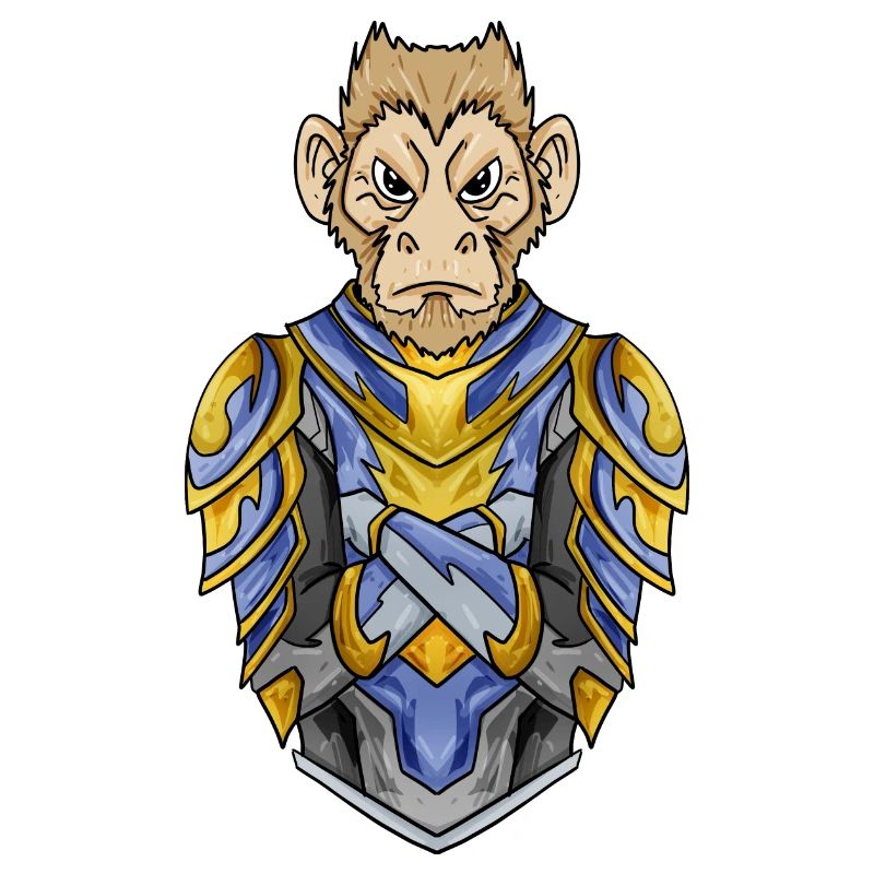 Knight Monkey with Armor Crusader
