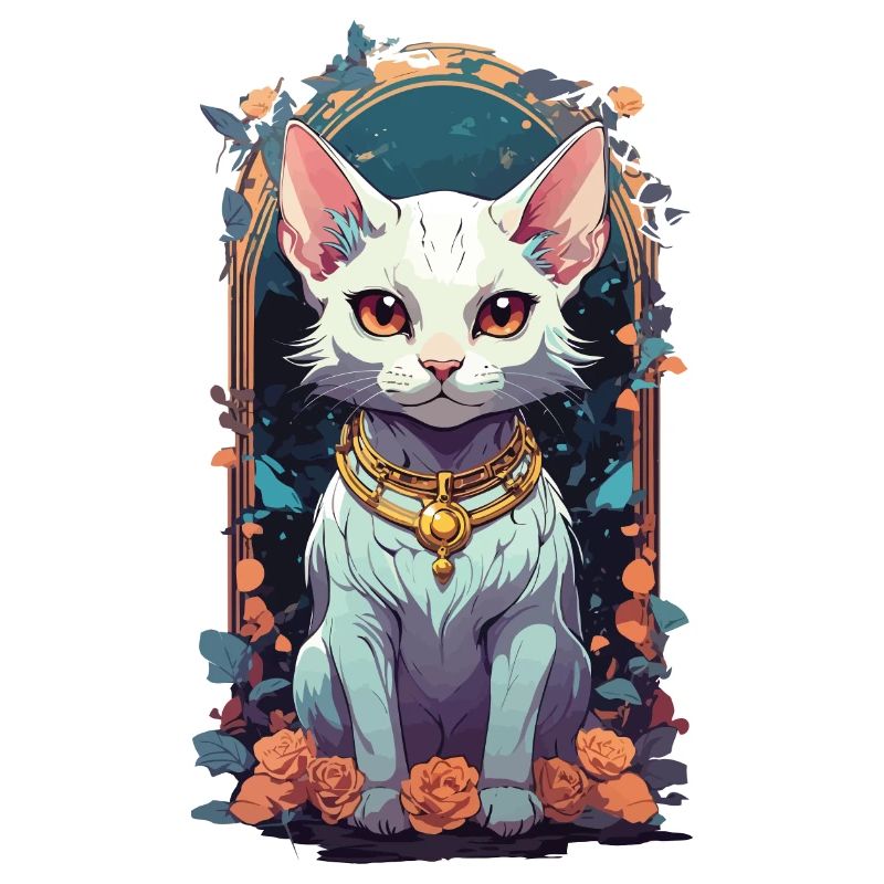 Conception esthétique de chat gothique mignon