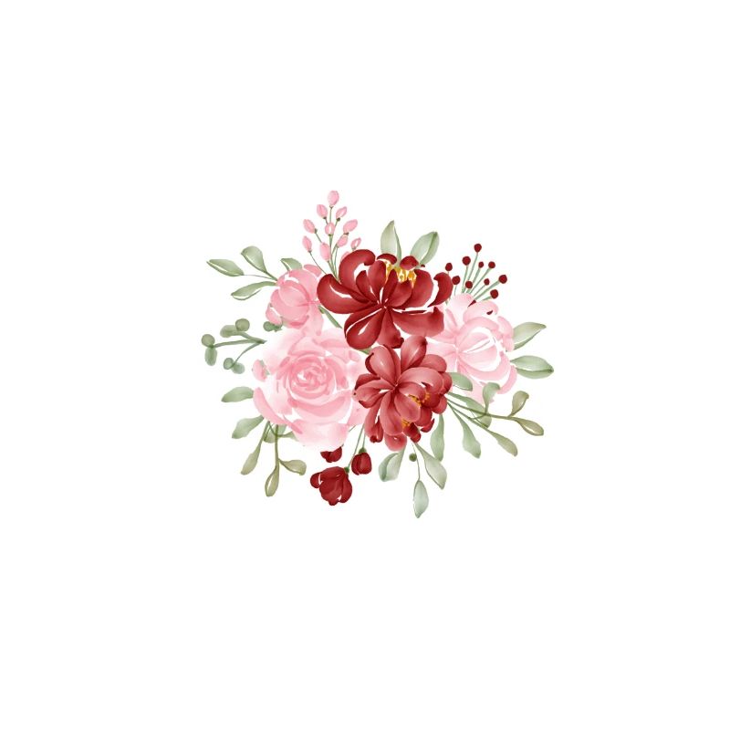 Roter Blumenbuchstabe S