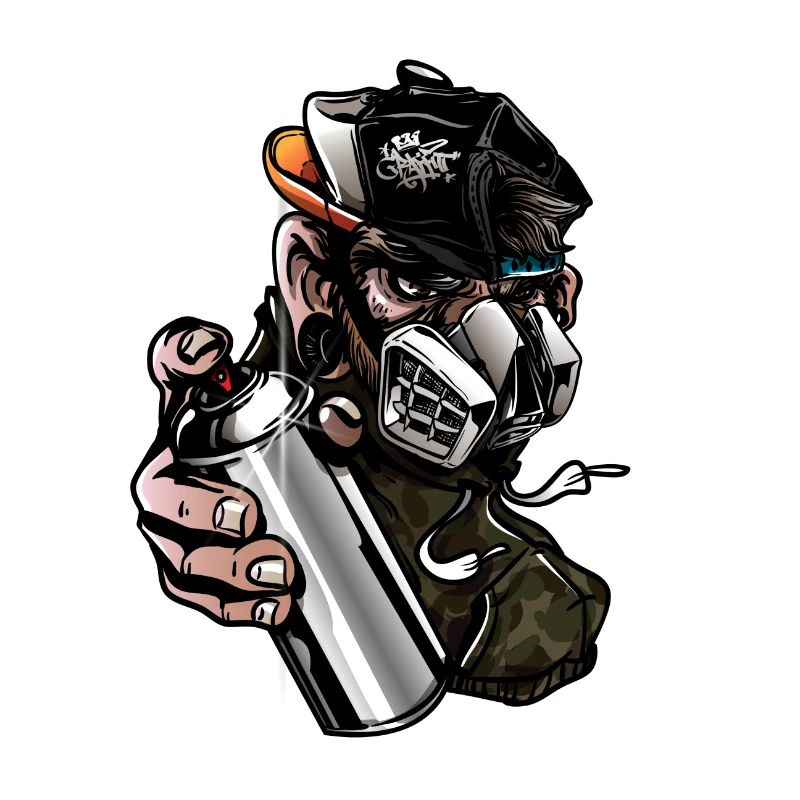 graffitis de pulvérisation de singe