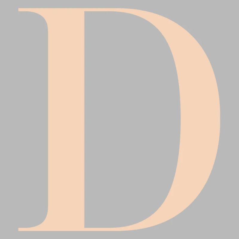 Letter D Beige