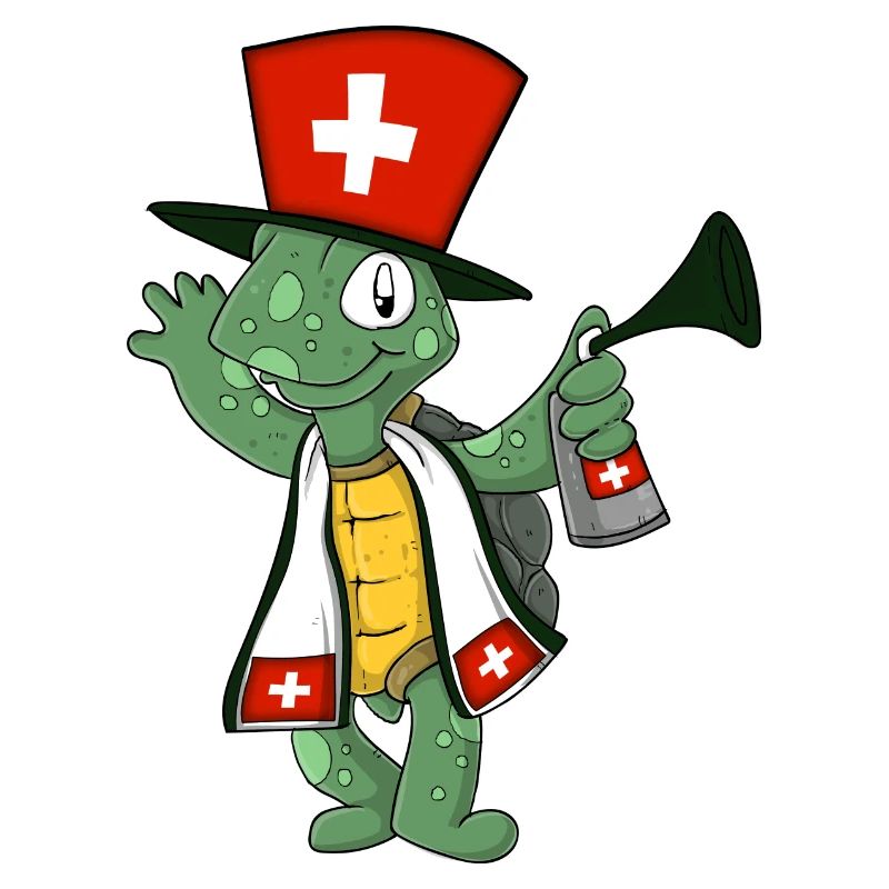 Schweizer Fan Schildkröte