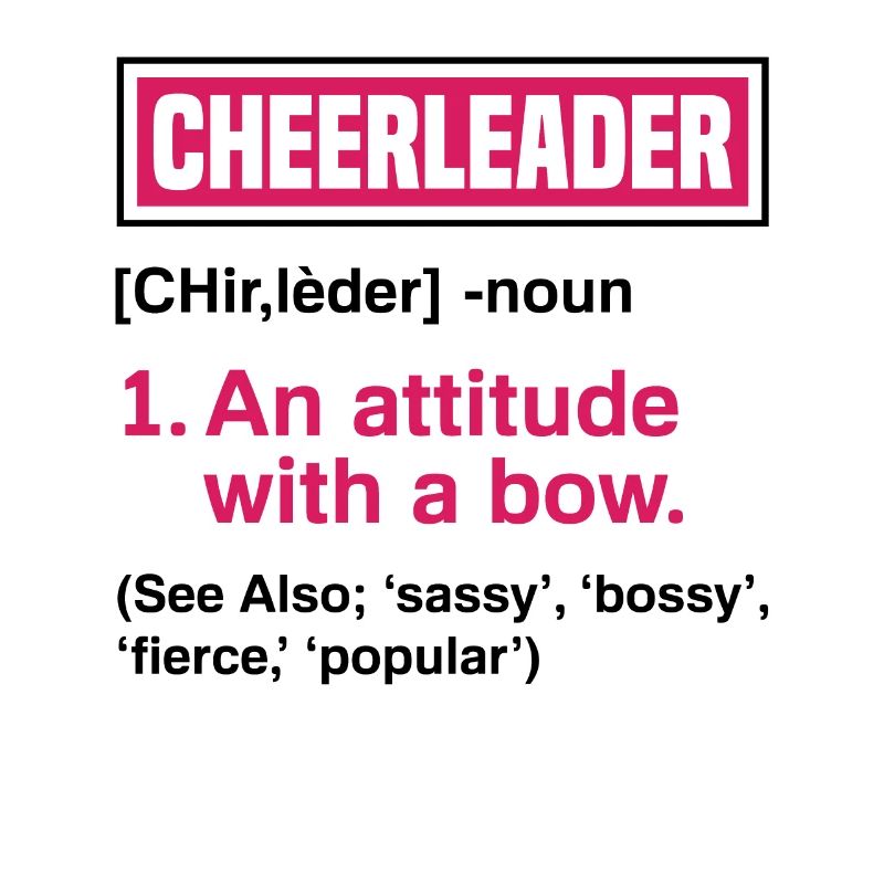 Cheerleader An Attitude With A Bow Cheerleader Che