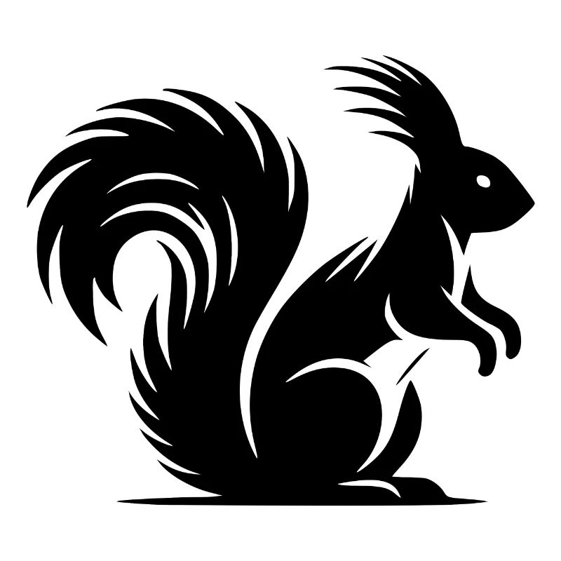 Putziges Eichhörnchen mit buschigem Schwanz