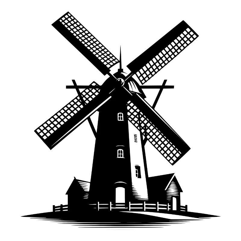 Dutch Wheat Windmill for Grain Flour