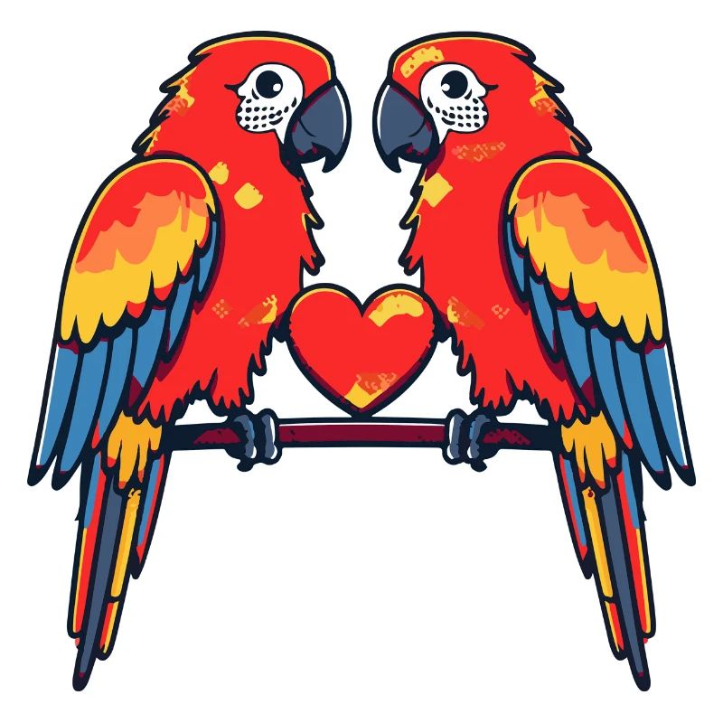 Parrot Couple Valentine's Day