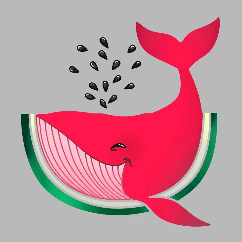 Pastèque Whale Melon Whale Funny