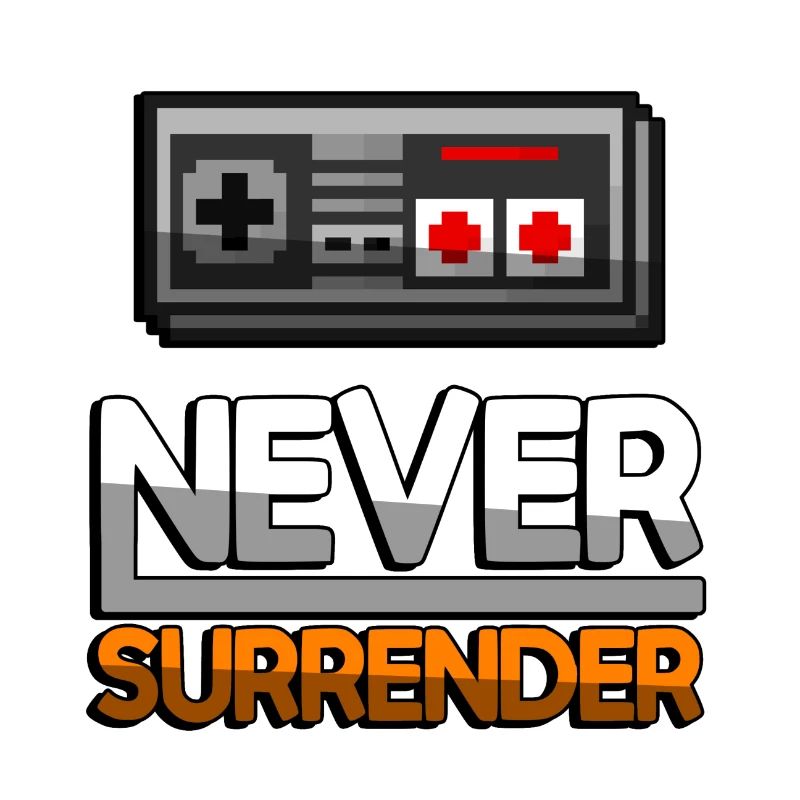 NEVER SURRENDER (Orange) + NES Controller - Gaming